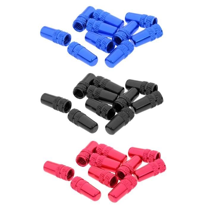 Vélo Cycle Bicyclette Presta Alliage Haute Pression Valve Caps Dust Cover Noir x 2