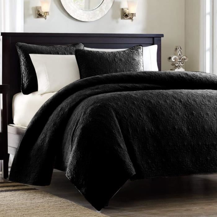 Boutis Matelassé Noir