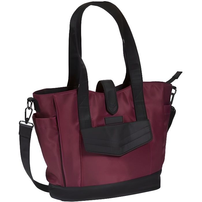 isotoner - petit sac cabas (31001) bordeaux  taille 40 cm