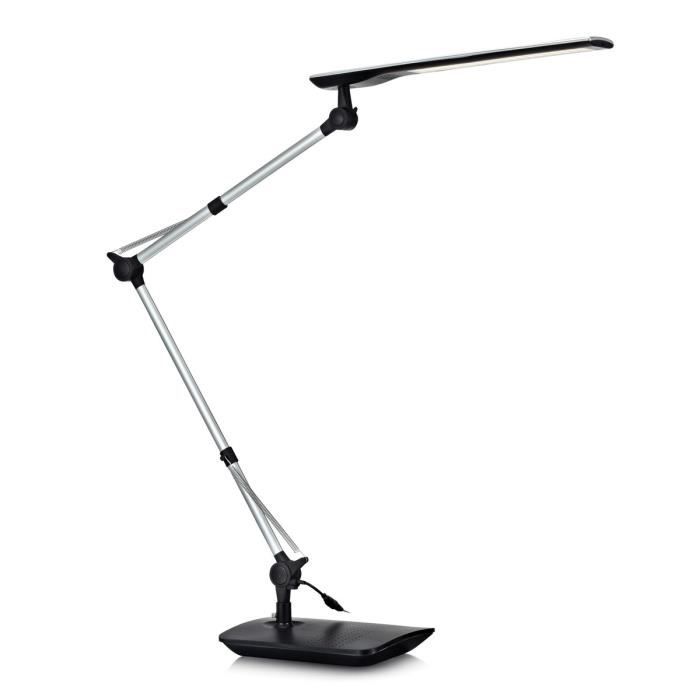 Lampe de bureau - Keria - STUDY - LED - PVC noir - Design contemporain
