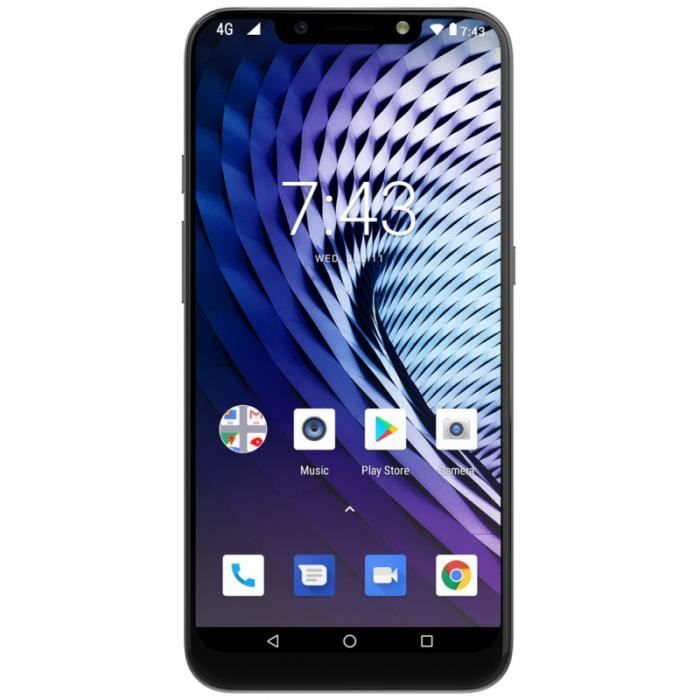 Smartphone KONROW Sky Plus - Écran 6.2'' - 4G - 32Go, 3Go RAM - Noir