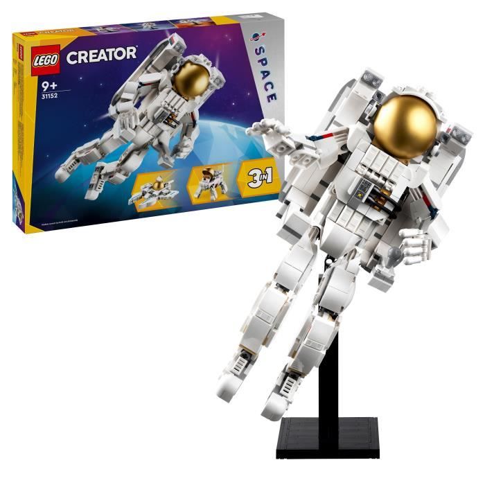 LEGO® 31152 Creator 3en1 L’Astronaute dans l’Espace Jouet de Construction avec Chien et Navette Spatiale Décoration
