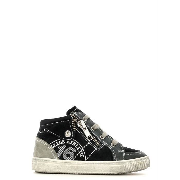 Scarpa NeroGiardini Pelle Tessuto Tecnico Bambino - E033771M -  SportivoGiarre.com