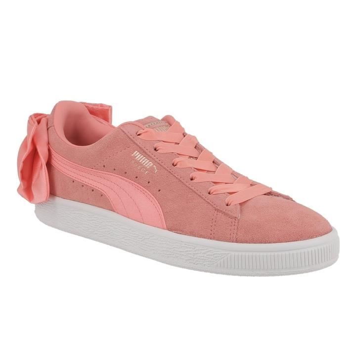 Puma Suede Bow wn s shell pink shell pink 367317 01 Rose