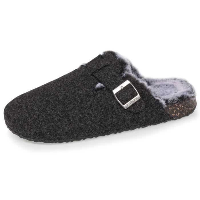 Chausson isotoner femme noir store