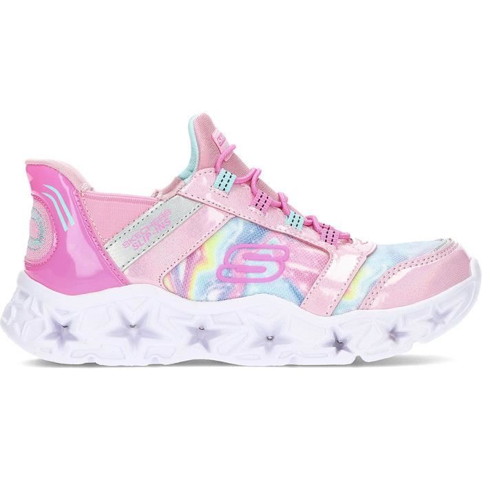 Baskets SPORTS AVEC LUMIERE SKECHERS GALAXY LIGHTS 303707L Fille Blanc Lacets Droit