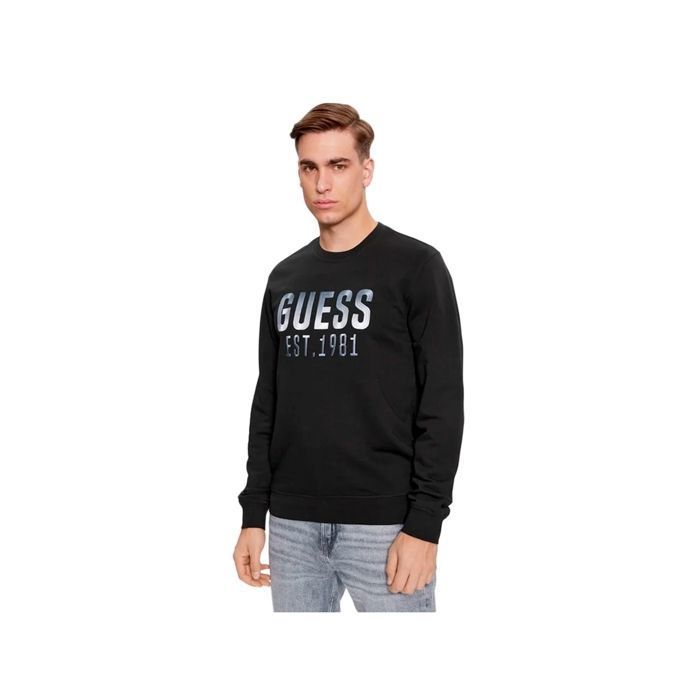 Sweat Guess Homme est 1981 Noir Coton Noir Cdiscount Pret a Porter
