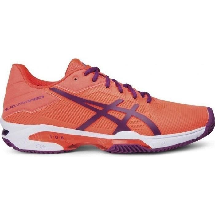 asics chaussures de tennis speed 3 clay dames orange taille 35,5