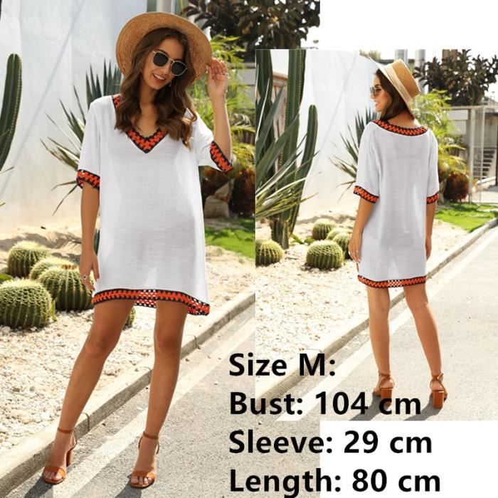 Robe,Robe De Plage Pour Femmes, Kaftan, Tunique, Sarong, Cover Up Pour
