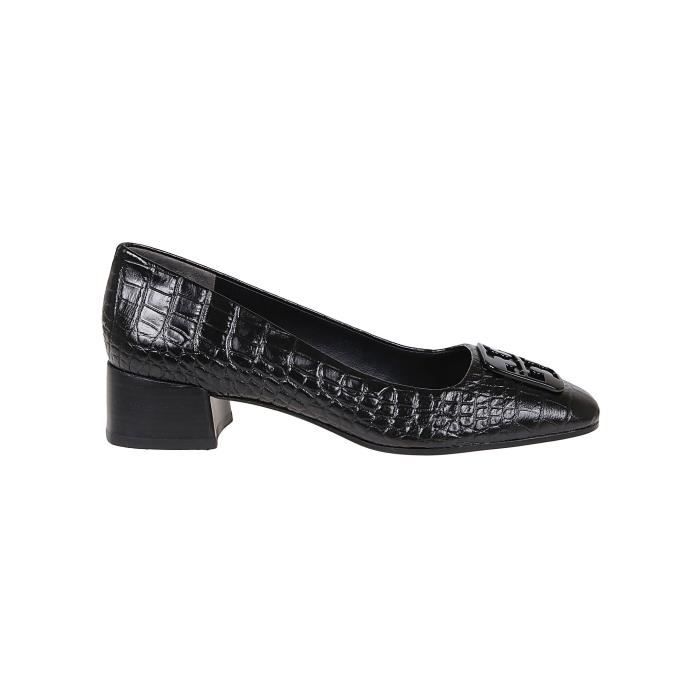 Ceinture femme en cuir bleu marine Concorde palladium 32 mm réversible