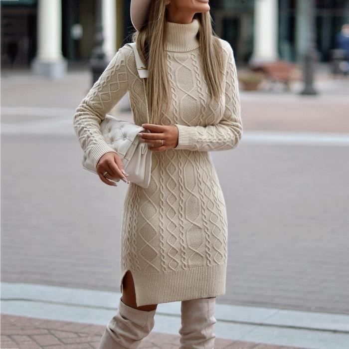 Robe hiver col roulé store