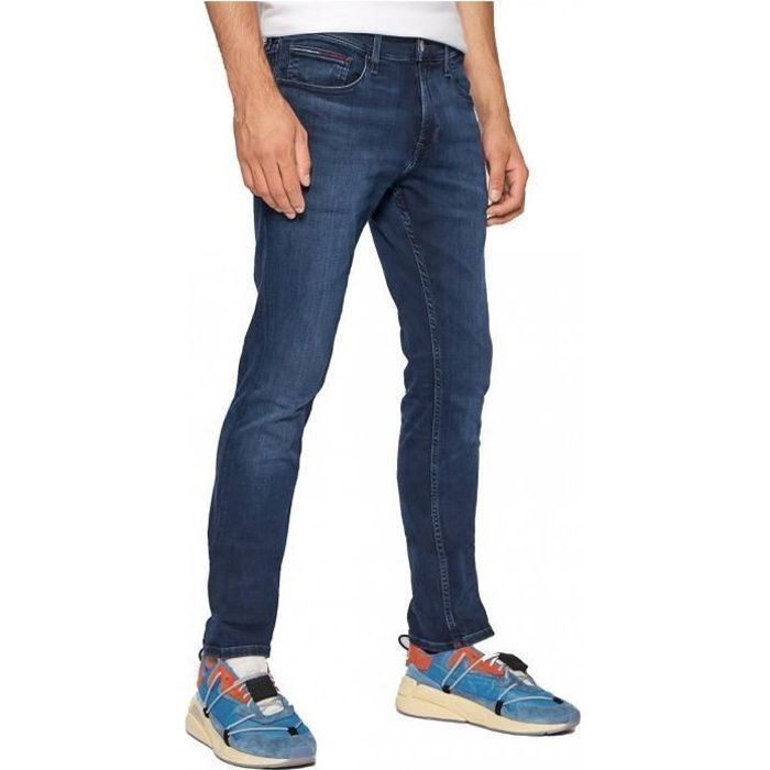 Jean slim stretch SCANTON TOMMY JEANS Homme Bleu Taille basse  Coupe slim