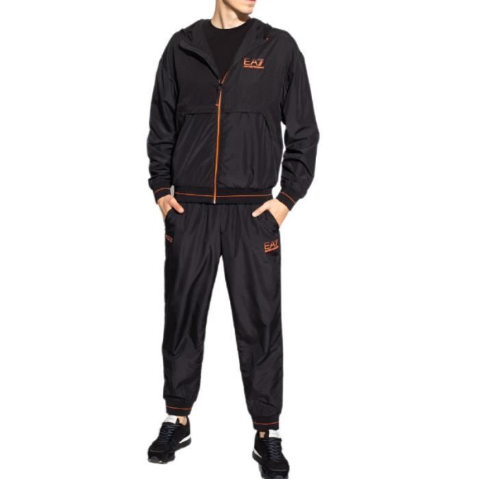 Ensemble de survêtement EA7 Emporio Armani - Noir/Orange - Homme - Manches longues