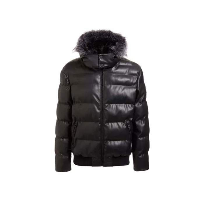 Doudoune en cuir PU - Guess jeans - Homme