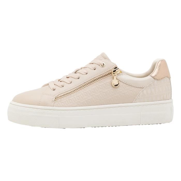 Tennis Basket Basses Tamaris Basket Basses Tamaris Ivoire Or Com Ivoire Or Com Femme Ivoire or