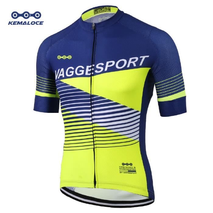 Maillot De Cyclisme Homme CoolMax Cawanfly - Noir Et Blanc, Taille L, Manches Courtes