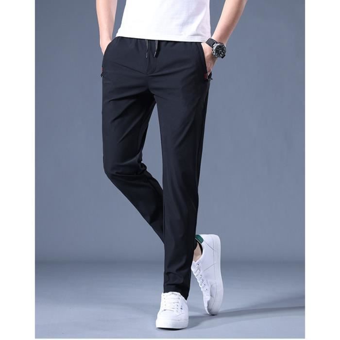 Pantalon de jogging Homme grande taille Droit Pantalon Homme sport Mode  Casual - Noir Noir - Cdiscount Prêt-à-Porter