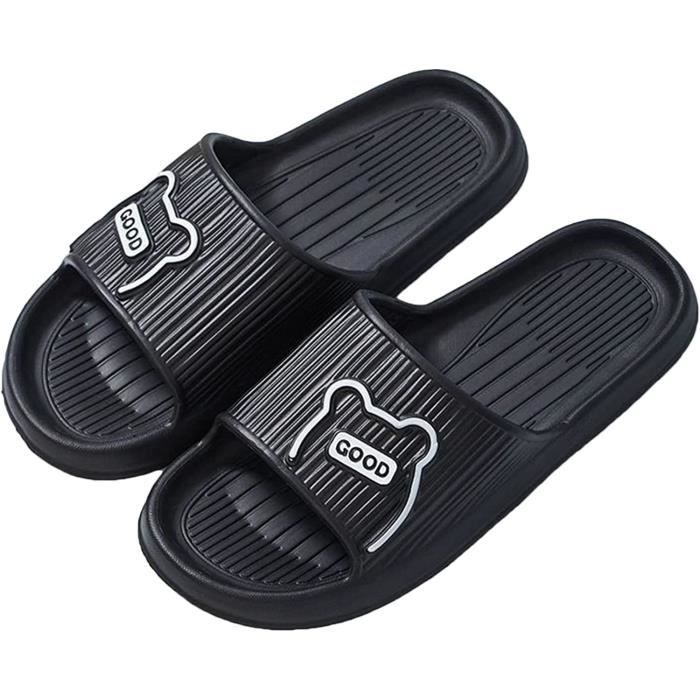 Chaussons de plage Claquette Slip on de Plage Respirantes Blanc Marron clair Mixte Adulte