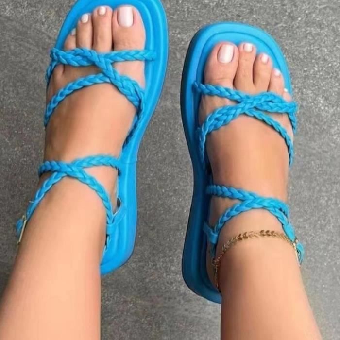 sandale pied large femme
