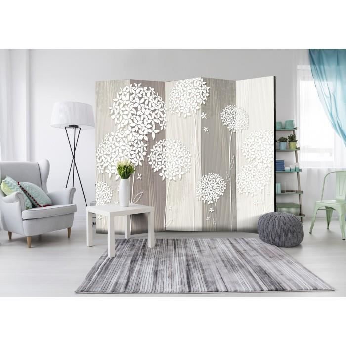 paravent 5 volets paravents 5 volets contemporain mesure 225x172 paper dandelions ii room dividers cdiscount maison