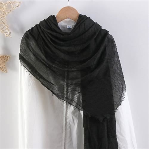Écharpe Châle En Mousseline De Soie Douce En Dentelle Pashmina Pour Robes De Soirée Pour Les Occasions Formelles, Noir/blanc