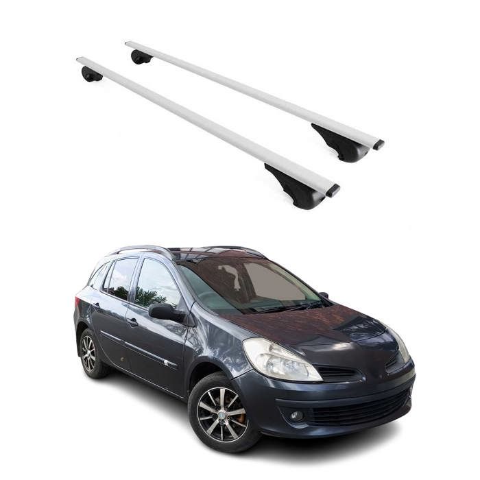 Barres de toit pour Renault Clio III IV Wagon 2005-2020 Gris Argenté 2x ABE