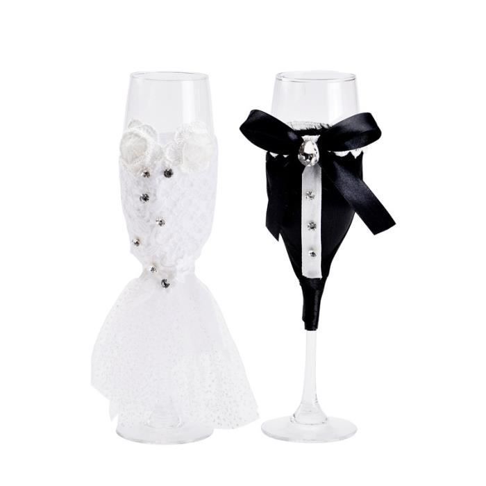 2 Pieces Verres De Mariage Flutes A Champagne Personnalisees Cristallines Cadeau De Fete Faire Griller Le Verre Gobelet Achat Vente Bol Cdiscount