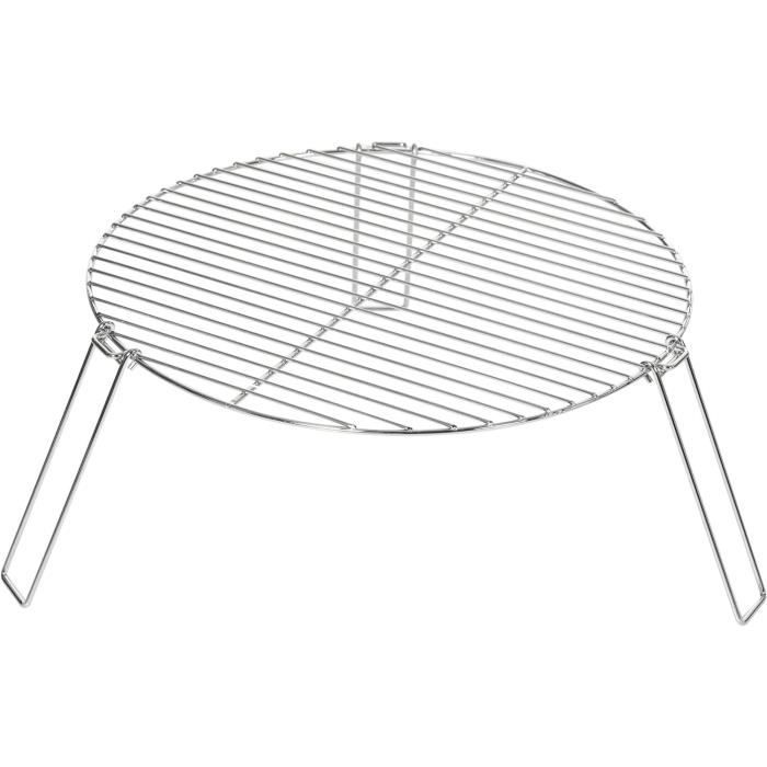 Grille Ronde Barbecue Inox Diamètre 30 Cm - Acier Inoxydable Robuste, Soudée, Pour Camping, Jardin Et Pique-nique