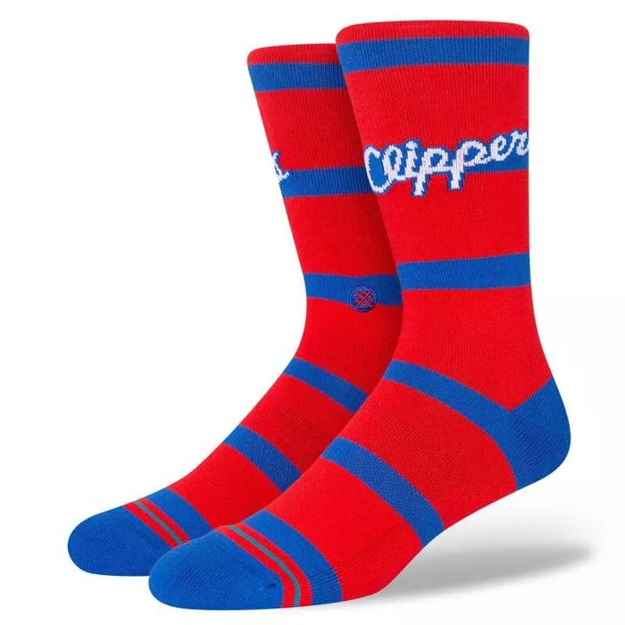 Chaussettes NBA - STANCE - Los Angeles Clippers - Rouge-Noir - Taille L - Mixte