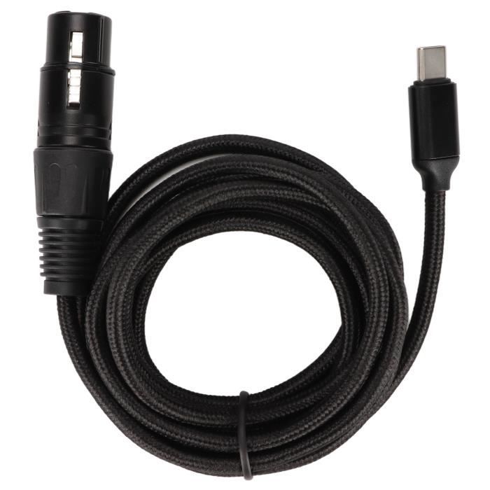 Câble USB C vers XLR Femelle, Enregistrement Plug and Play pour