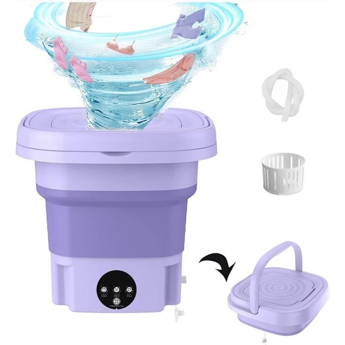 Mini Machine à Laver Portable Pliable MYTEX-SHOP 8L - Violet - Capacité 4kg