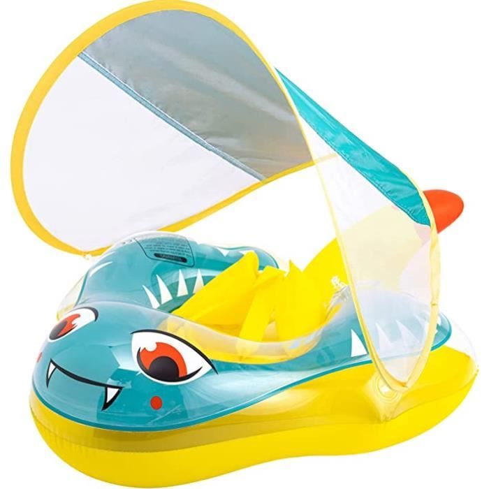 Bouée Bébé STLOVe Avec Auvent - Siège Flottant Gonflable Pour Piscine