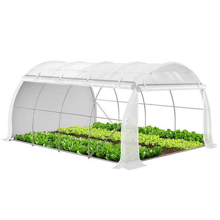 VOUNOT Serre de jardin Toute Saison 12m2 avec portes laterales