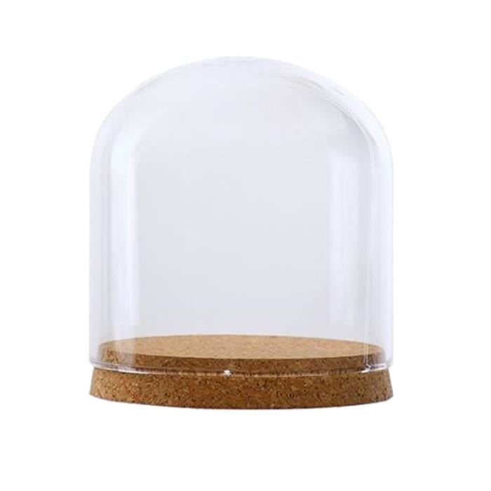 VASE,--Cloche En Verre Transparent Décoratif, Présentoir Avec Base En