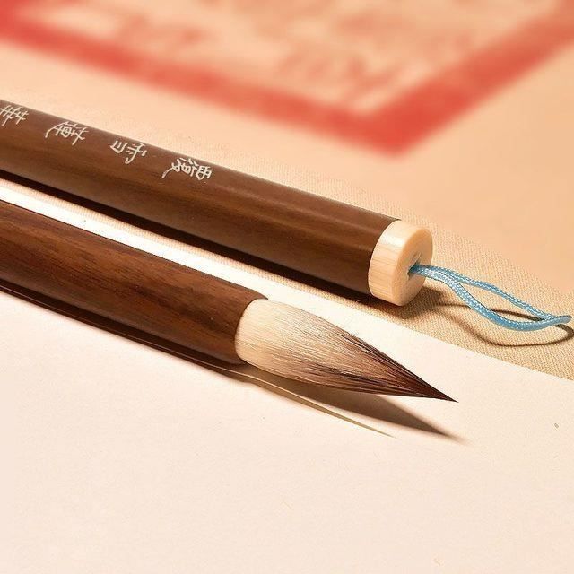 Set 6 Pinceaux Calligraphie Chinoise - Poils Martre Et Chèvre Pour Débutants (3 Tailles)