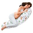 Oreiller d'allaitement xxl oreiller dormeur latéral - Coton Oreiller de grossesse oreiller de positionnement adultes De Derrière-1