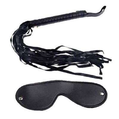 Kit De Bondage Débutant - Bâillon, Menottes, Laisse, Collier, Masque Et Corde En Simili Cuir Noir | Neuf Pour Jeux D'intimité
