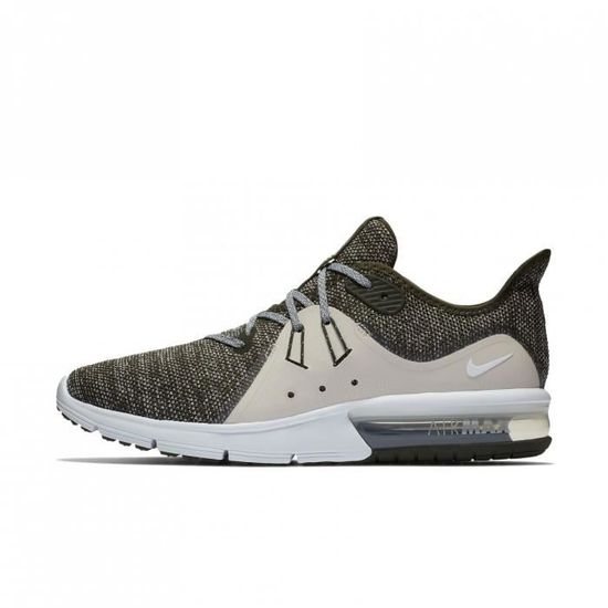 Basket Nike Air Max Sequent 3 NIKE Homme Running Vert Amorti efficace Cdiscount Sport