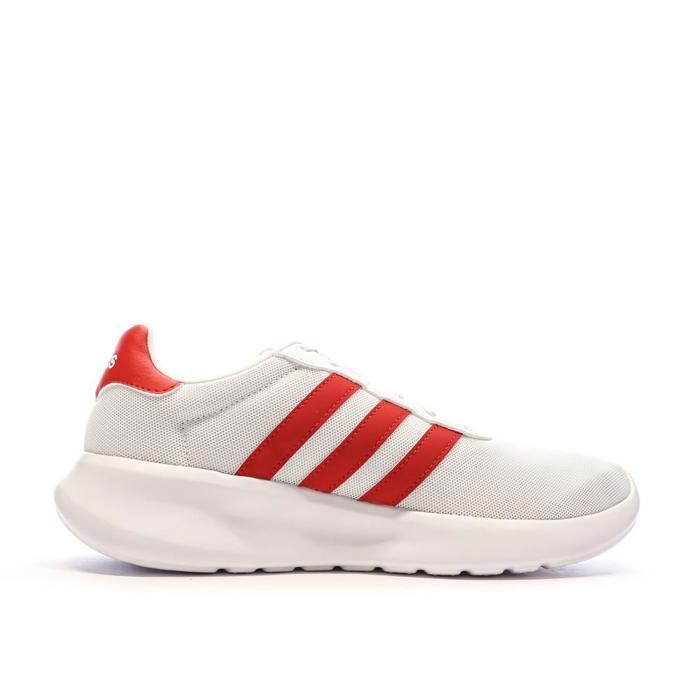 Baskets Blanches/Rouges Homme Adidas Lite Racer