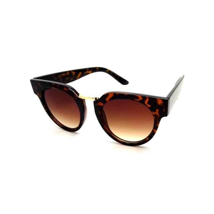 LUNETTES SOLEIL FEMME PAPILLON MARRON CAILLE ROND CARRE SHADDOW