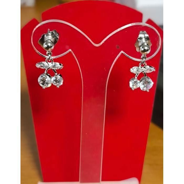 Boucles D'oreilles Papillon Argent 925 – Cristal Blanc, Style Stud, Neuves
