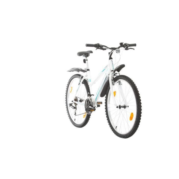 VTT PROBIKE 6ST SENSE 26 LADY Acier 18 vitesses Blanc Bleu Cdiscount Sport
