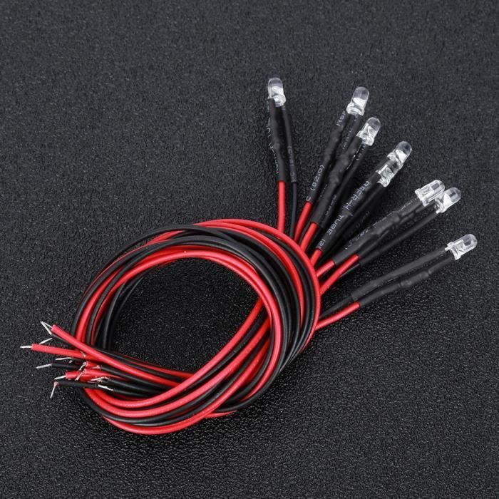 EJ.life Diode LED câblée 12V Diode électroluminescente précâblée ...