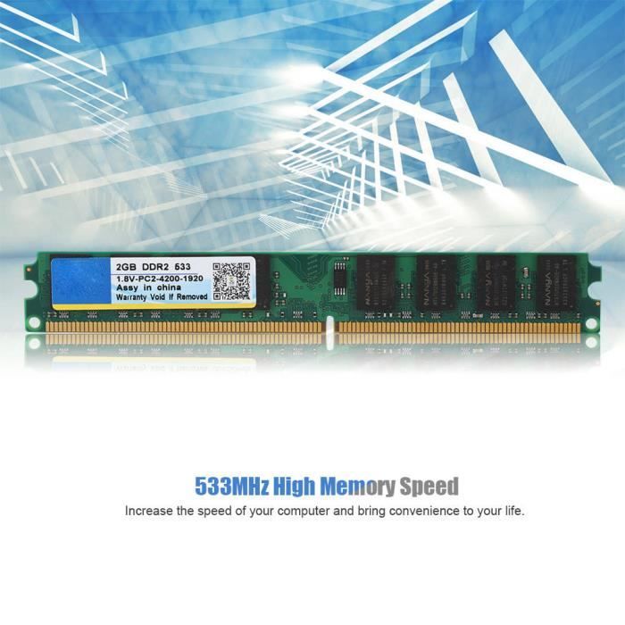 HUJ® Mémoire RAM XIEDE DDR2 533 MHz 2G 240Pin Applicable à l