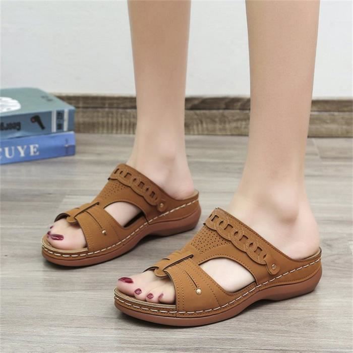 Sandales plateforme marron top