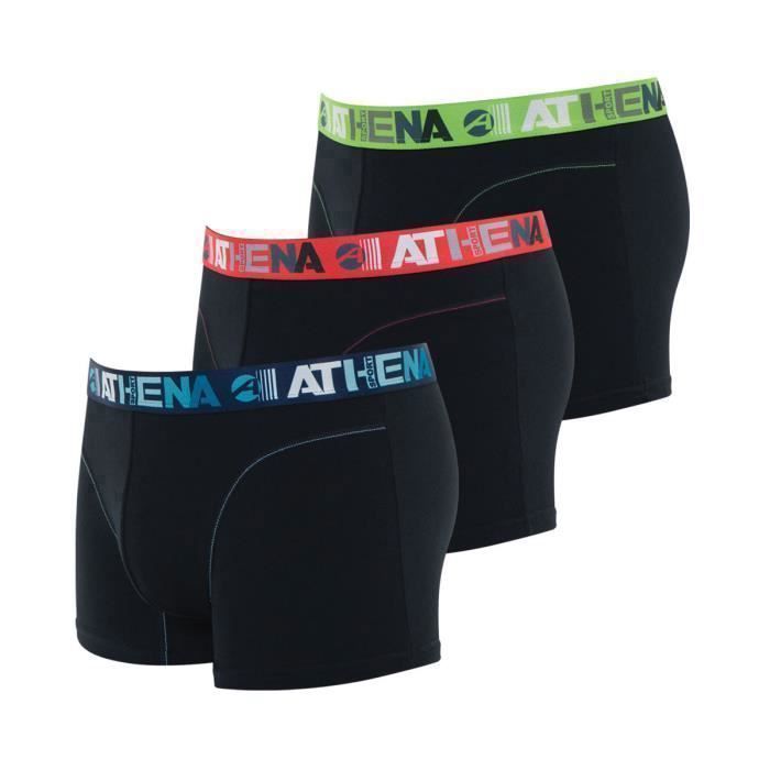 Lot de 3 boxers Athena en coton stretch respirant et anti odeur