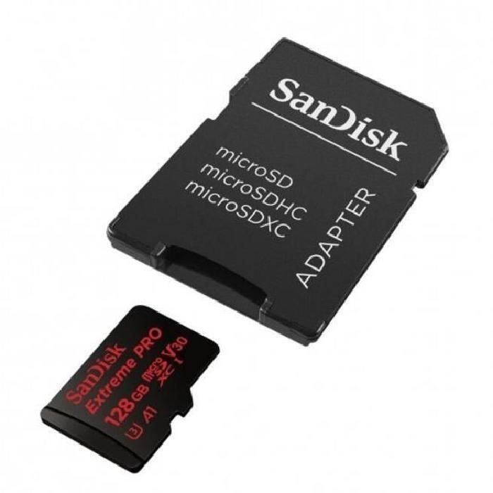 Tarjeta de memoria microSDXC UHS-I SanDisk 128GB Extreme con adaptador