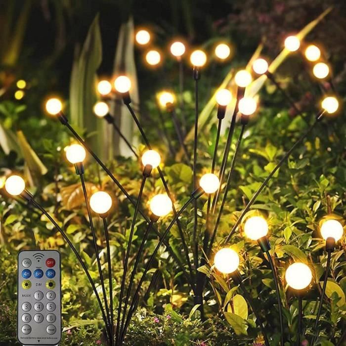 Luume Lot de 5 guirlandes lumineuses Solar en pierre avec galets – Lampes  de jardin
