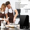 Balance de Cuisine 8kg Digitale avec écran LCD Noir avec éclairage Verre trempée Balance Postale 2 Piles Lithium incluses-2