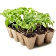 240 Pot semis Biodegradable, Pots de Pépinière Dégradables, Pots de Fleurs Carrés, 20 Morceaux de 12 Grilles pour Planter des-2